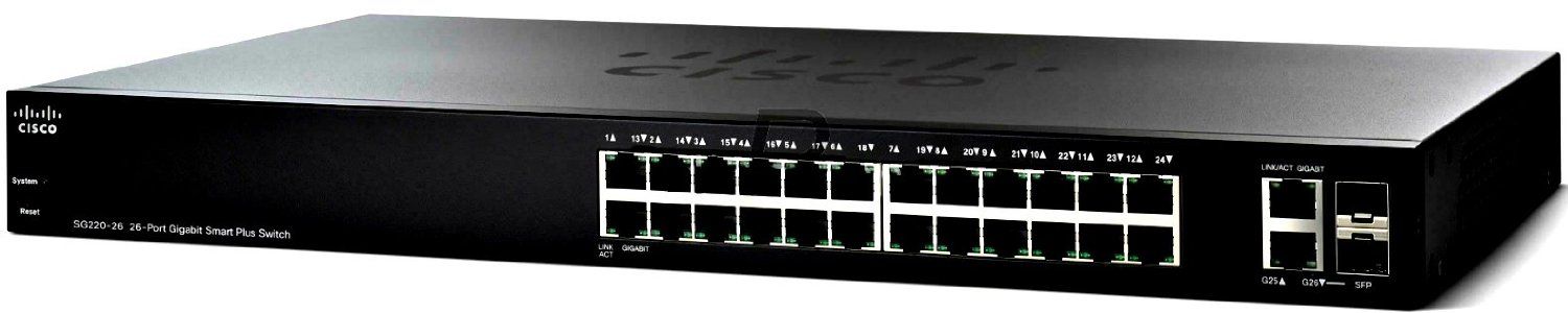 SG220-26P-K9-NA Cisco sg220-26p-k9-na 26-port gigabit poe smart plus switch