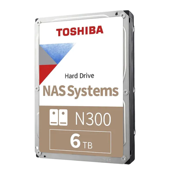 Disco Duro Toshiba N300 6TB 7200RPM 3.5 SATA III Interno para NAS - HDWG760XZSTA